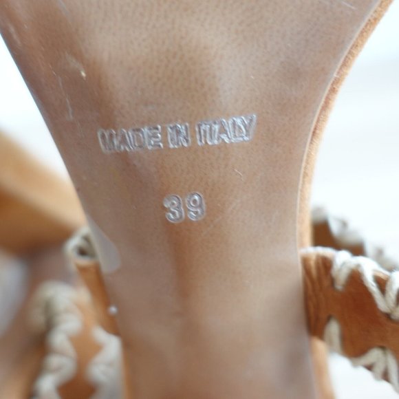 Bagatt Shoes Women Leather Size 39 Sandals Ankle Strap Heel Brown 8.5 Boho ITALY - Picture 13 of 15